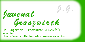 juvenal groszwirth business card